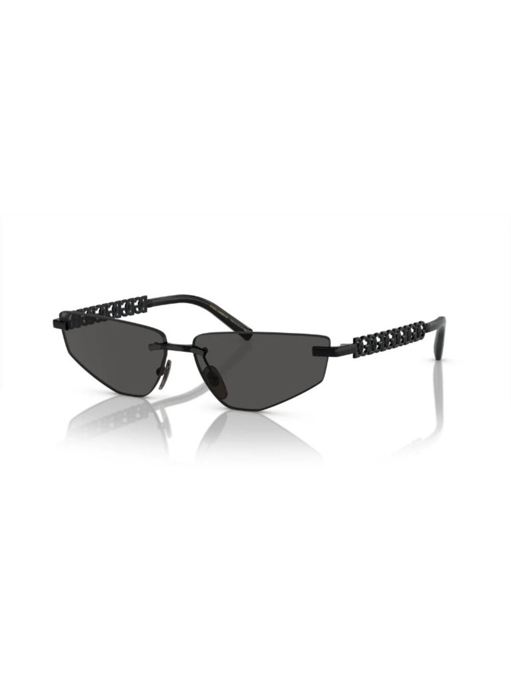 New Dolce&Gabbana Women Black Sunglasses DG2301 01/87 Black